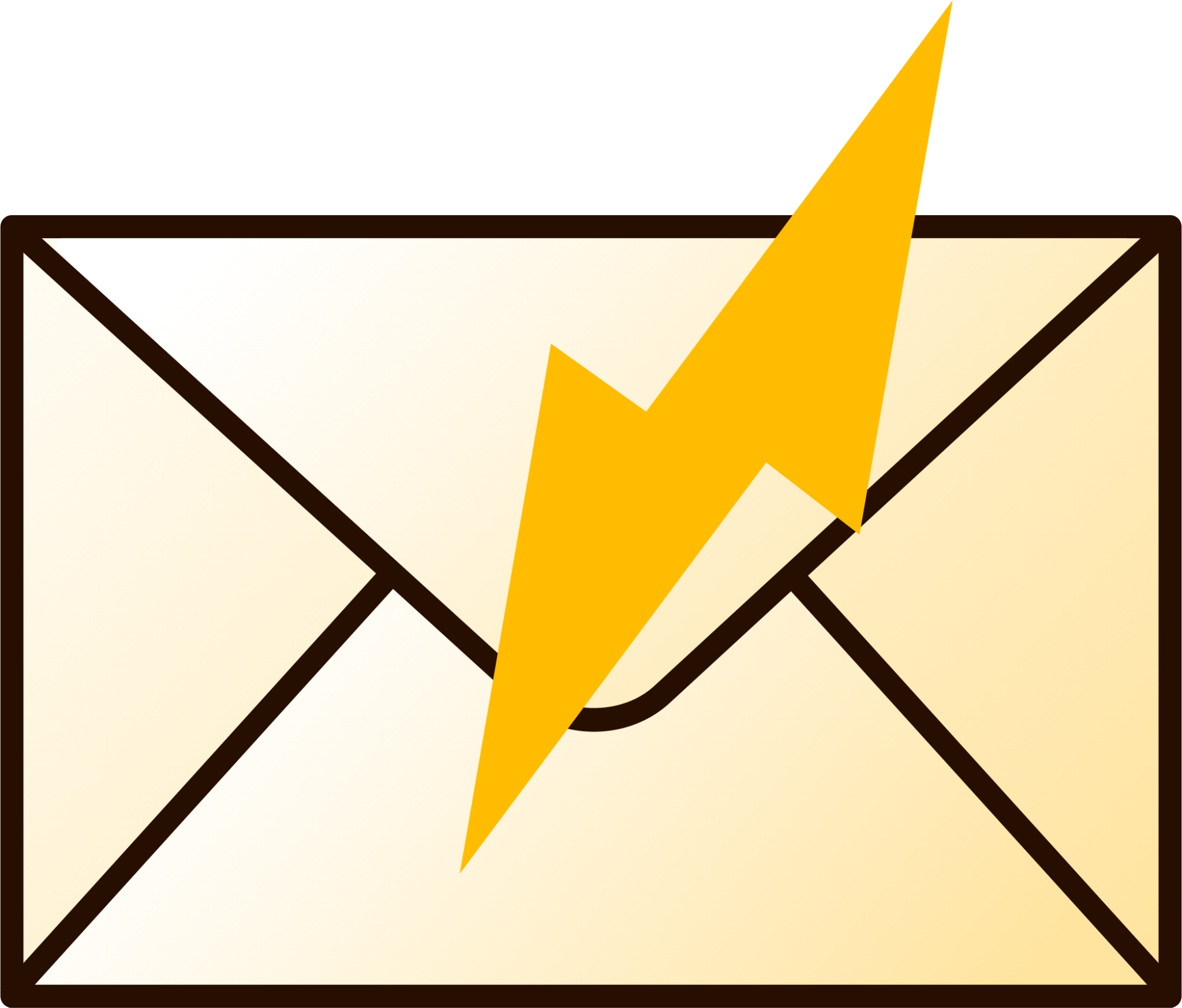 envelope with lightning emoji