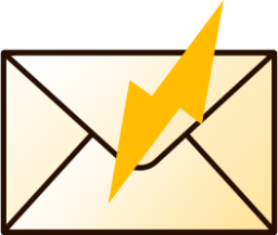 envelope with lightning emoji