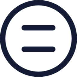 equal sign circle icon