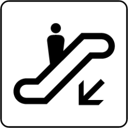 escalator down icon