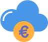 euro cloud icon