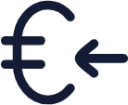 euro receive icon