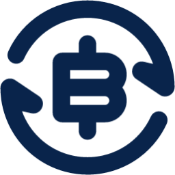 exchange bitcoin 2 line business icon