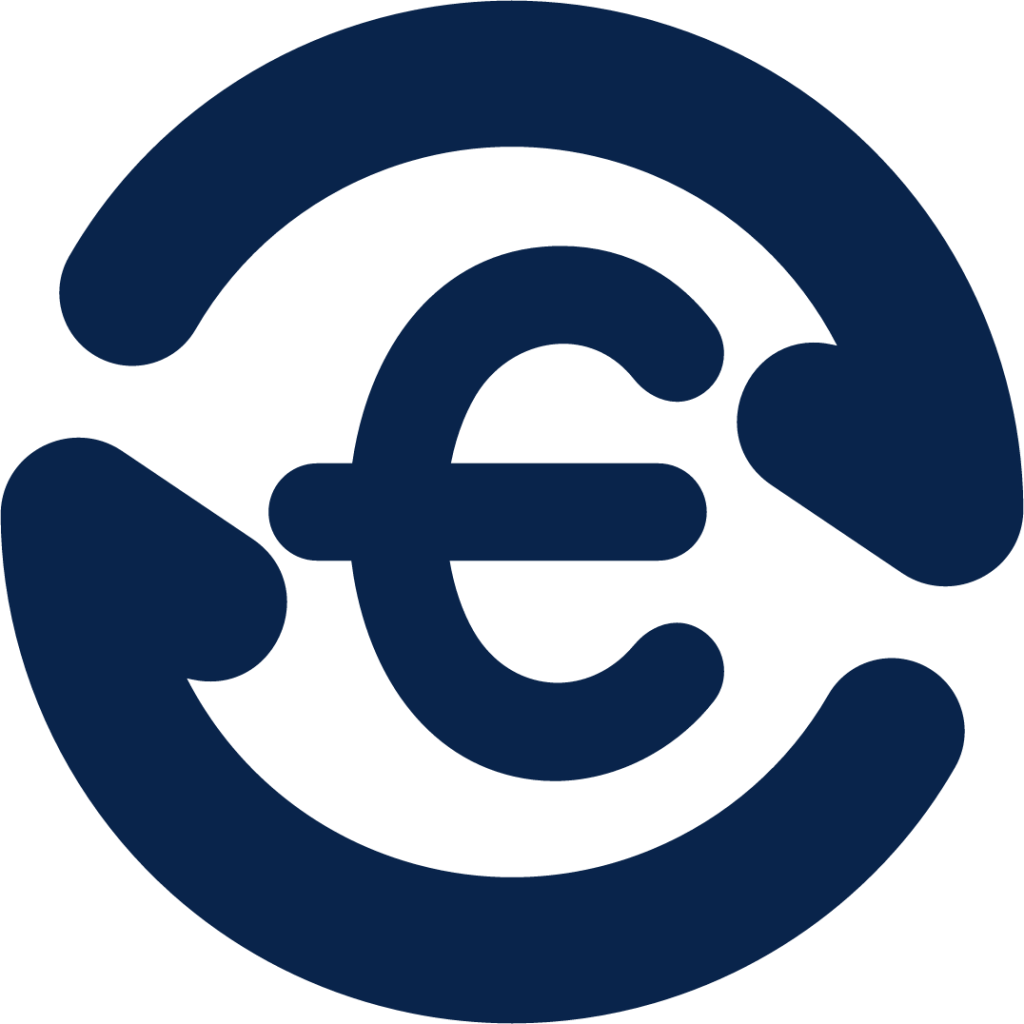 exchange euro fill business icon