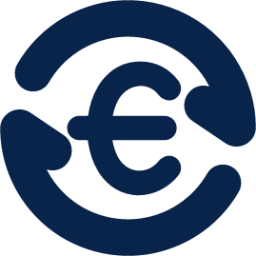 exchange euro fill business icon