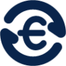 exchange euro fill business icon