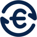 exchange euro line business icon