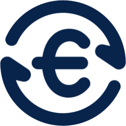 exchange euro line business icon
