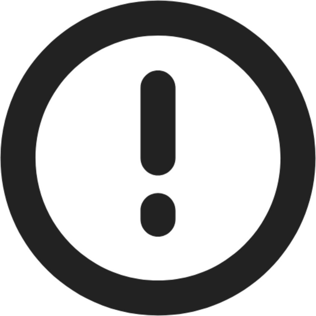 exclamation in circle warning icon