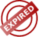 expired sign filled icon
