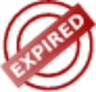 expired sign filled icon