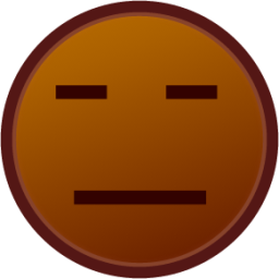 expressionless (brown) emoji