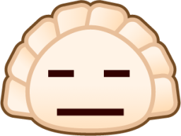 expressionless (dumpling) emoji