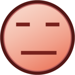 expressionless (plain) emoji
