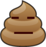 expressionless (poop) emoji