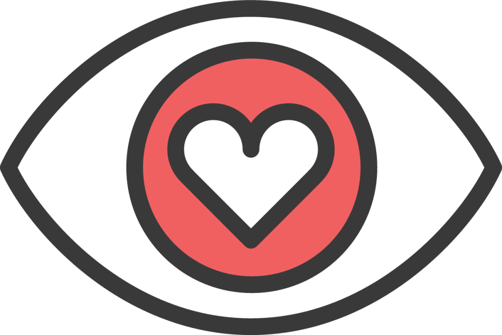 eye heart icon