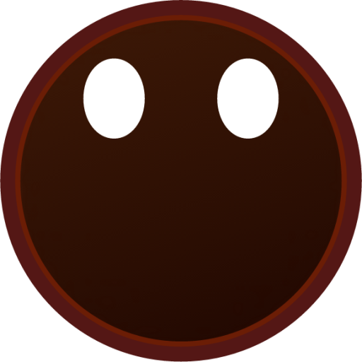 face base (black) white eyes emoji