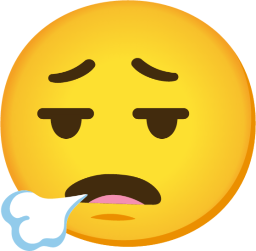 face exhaling emoji