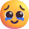 face holding back tears emoji