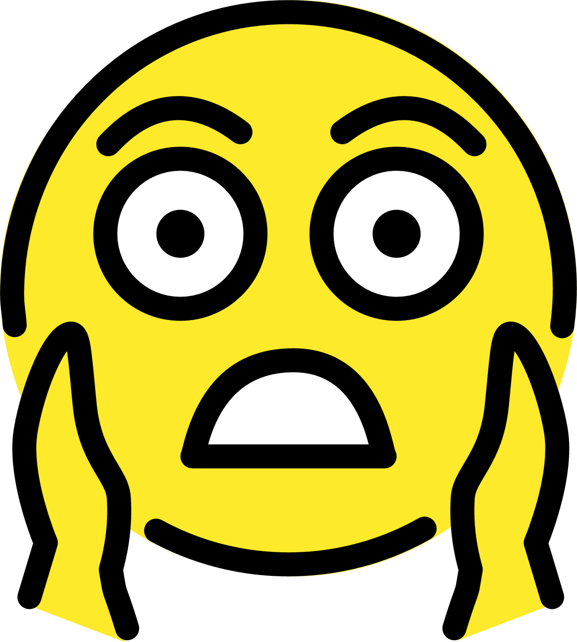 Fearful Face Emoji - Download for free – Iconduck