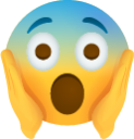 Face screaming in fear emoji emoji