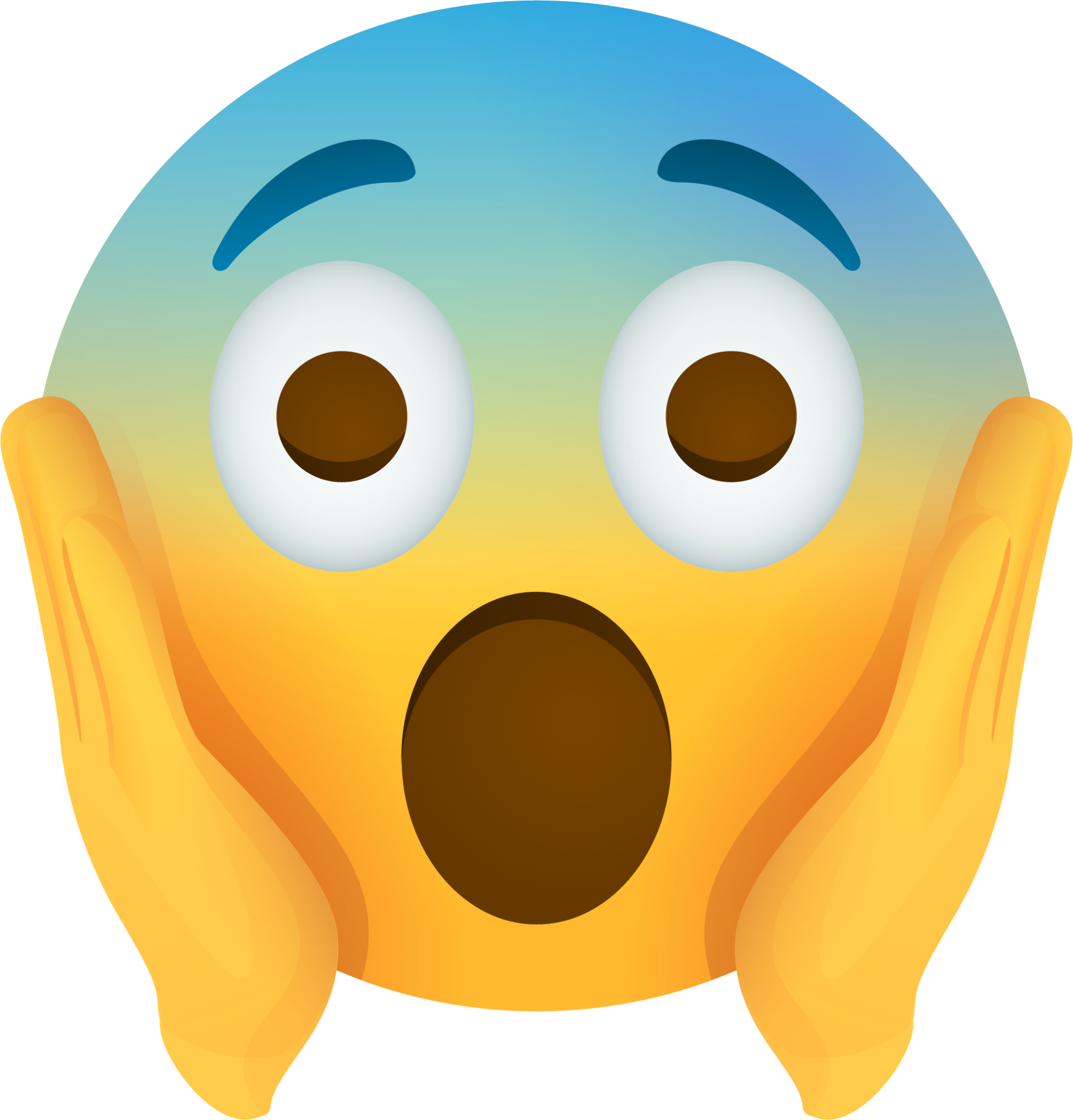 "Face screaming in fear emoji" Emoji Download for free Iconduck