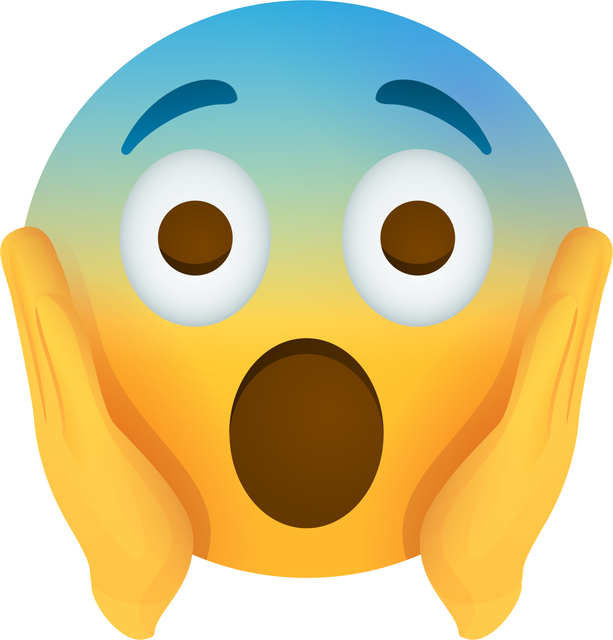 Face screaming in fear emoji Emoji - Download for free – Iconduck