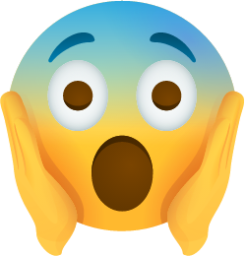 Face screaming in fear emoji emoji