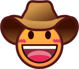 face with cowboy hat emoji