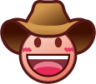 face with cowboy hat (plain) emoji
