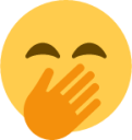 face with hand over mouth emoji