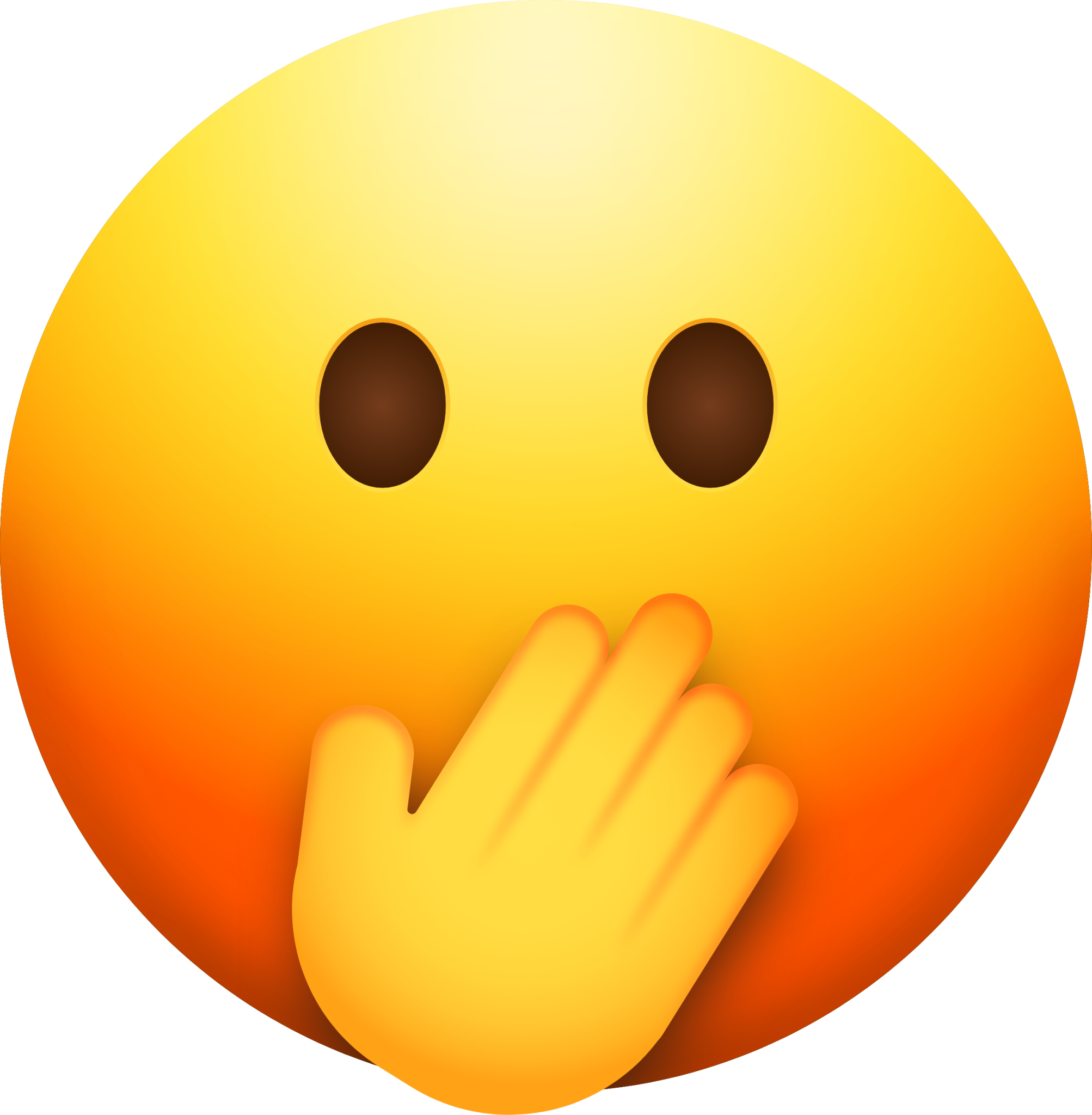 Face with Hand Over Mouth emoji