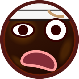 face with head bandage (black) emoji