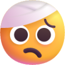 face with head bandage emoji