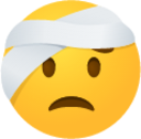 Face with head bandage emoji emoji
