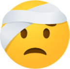 Face with head bandage emoji emoji