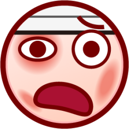 face with head bandage (white) emoji
