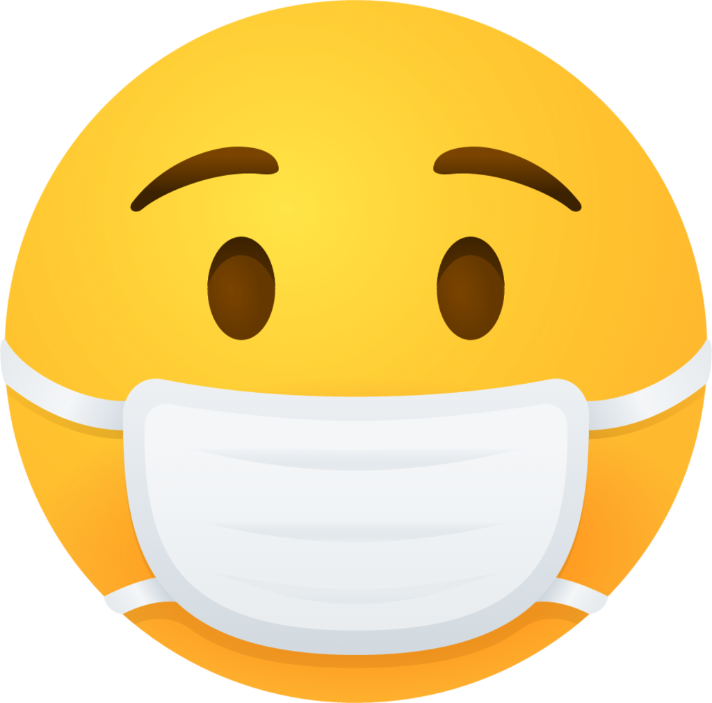 Face with medical mask emoji emoji