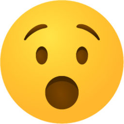 Face with open mouth emoji emoji