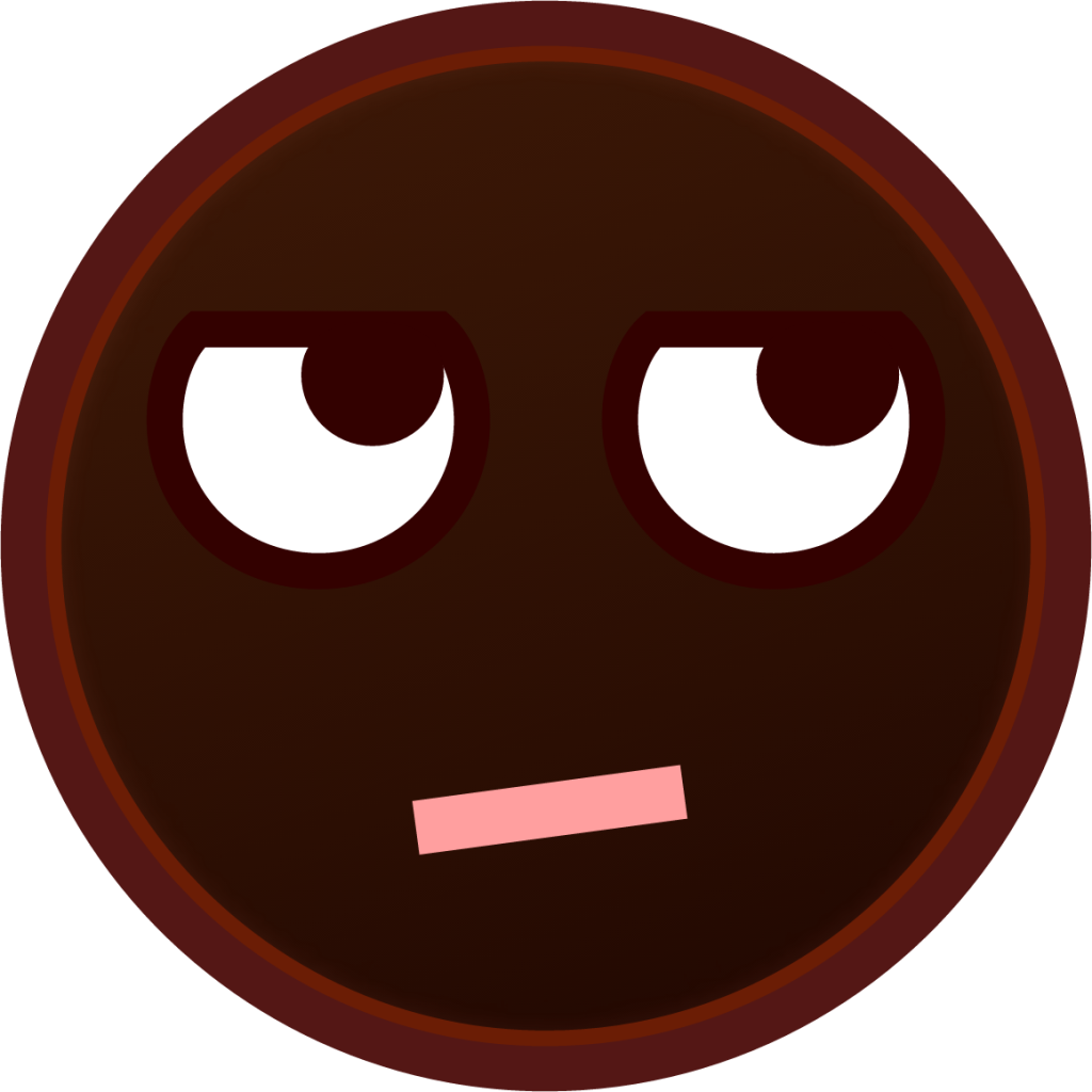 face with rolling eyes (black) emoji