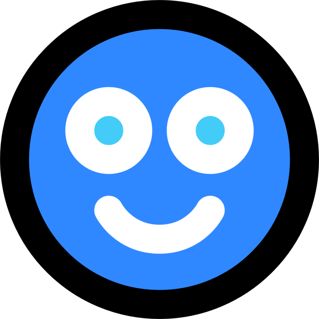 face with smiling open eyes icon