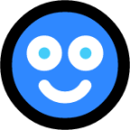 face with smiling open eyes icon