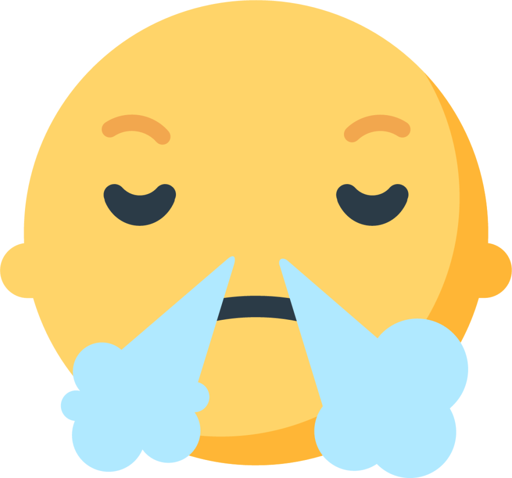 face with steam from nose emoji