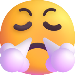 face with steam from nose emoji