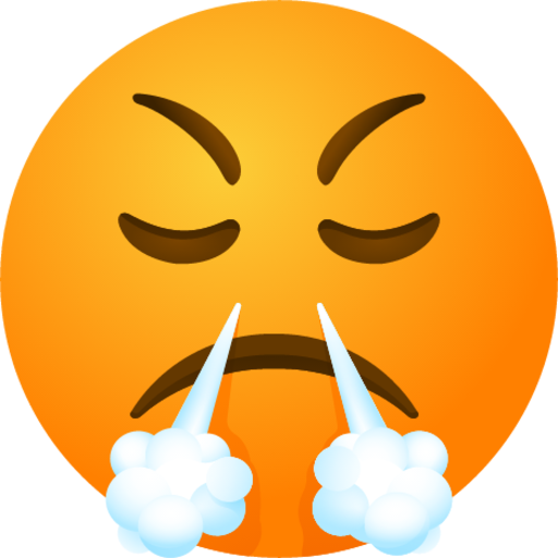 Face with steam from nose emoji emoji