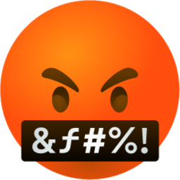 Face with symbols on mouth emoji emoji