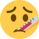 face with thermometer emoji