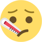 face with thermometer emoji
