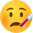 Face with thermometer emoji emoji