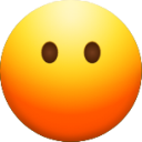 Face Without Mouth Looking Straight emoji
